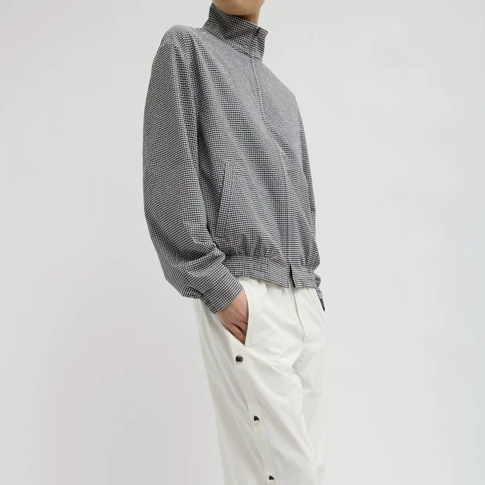 Tibi NWOT Tech Gingham Track Jacket - image 4